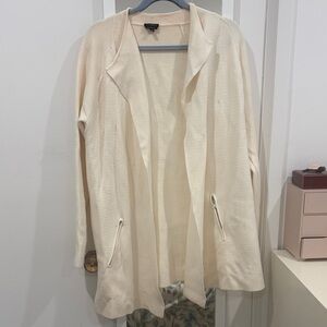 Talbots Merino Wool Cardigan in Cream